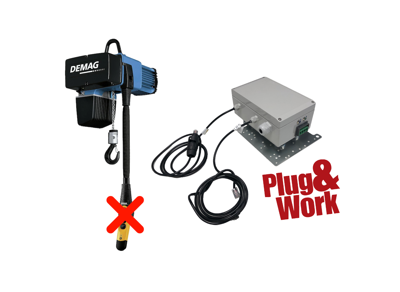 ComHAND radio receiver module for machine retrofit